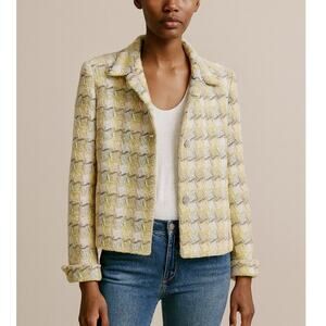 Bernard Zins Paris Tweed Blazer Jack Wool Silk